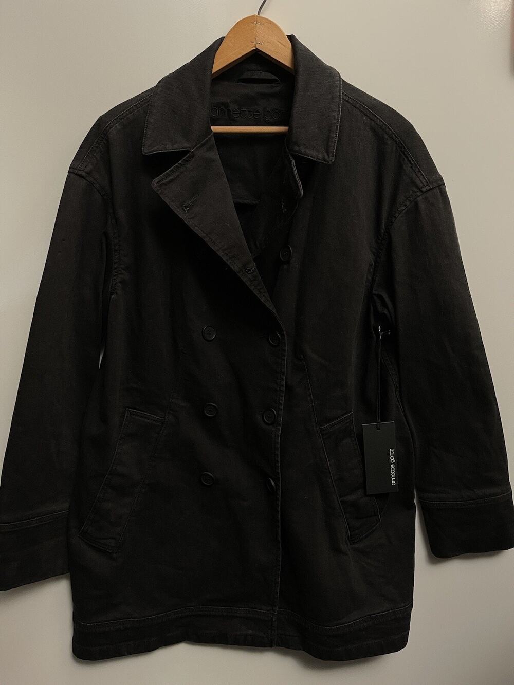 NWT ANNETTE GORTZ Denim Dandy Jacket WOMEN'S MEDIUM Sty CHITA Black C